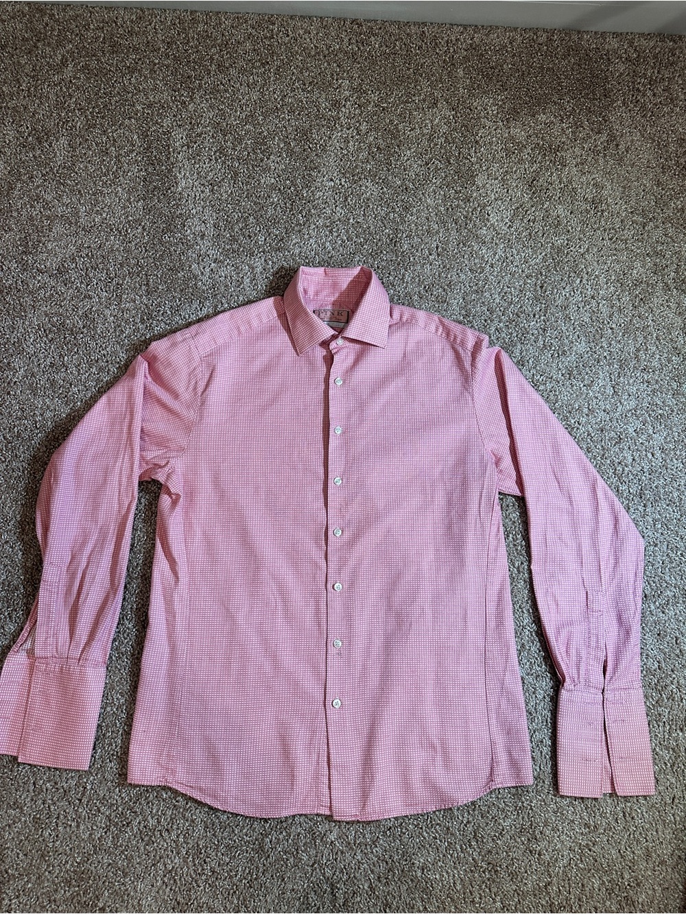 Thomas Pink Pink Micro-Check Dress Shirt